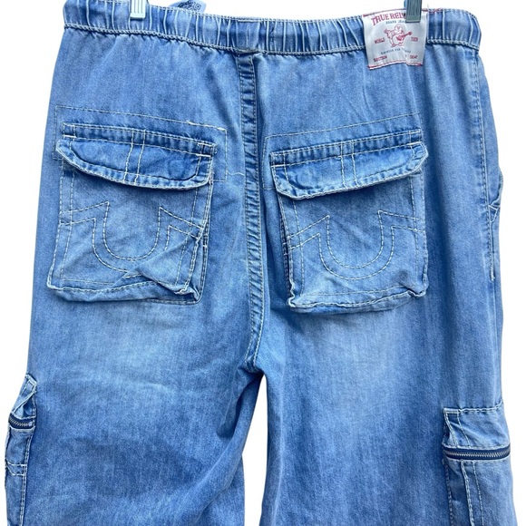True Religion Jessie super baggy Cargo Jeans Sz 32 RARE! - Picture 8 of 13